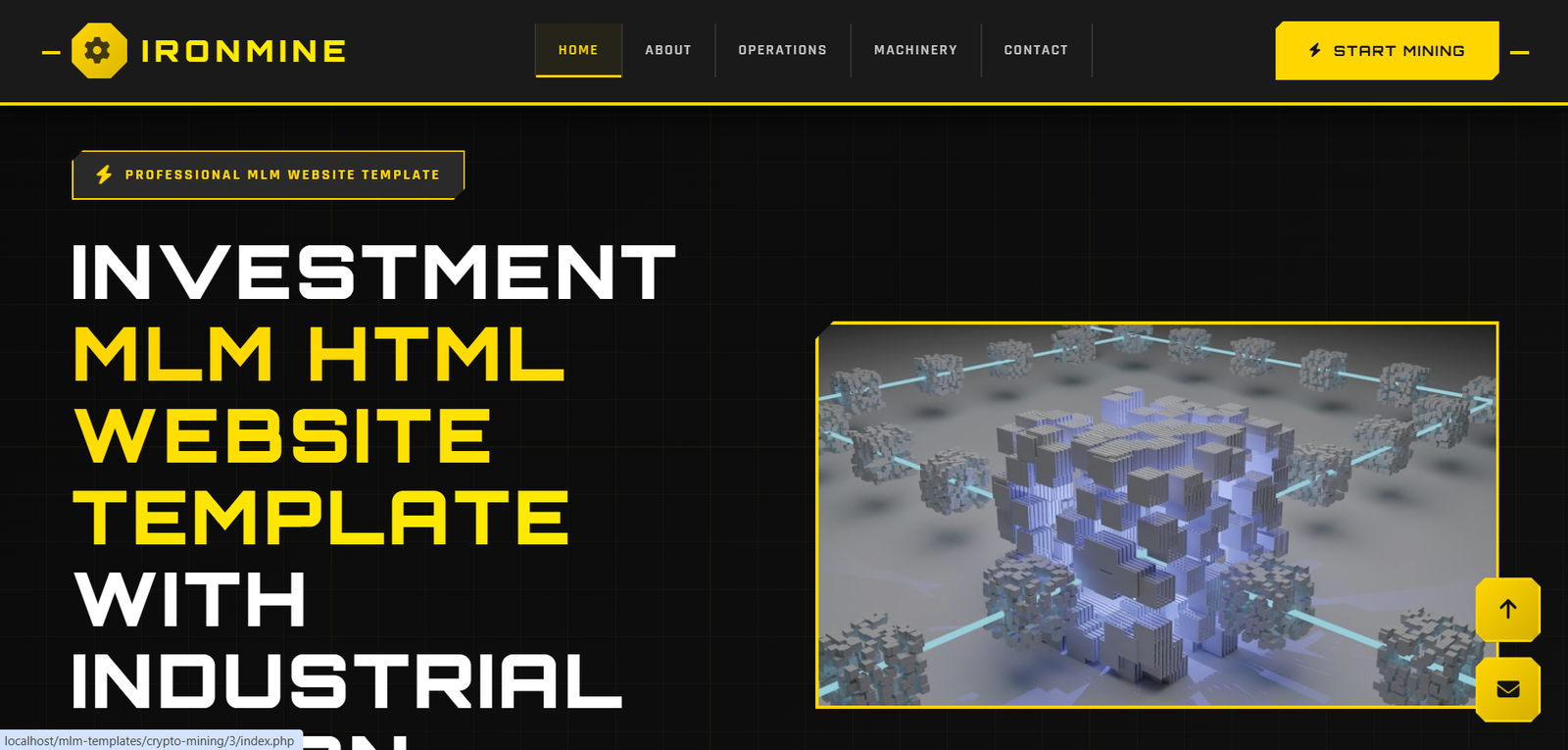 Crypto Mining Iron - MLM Template Design for Crypto Mining MLM