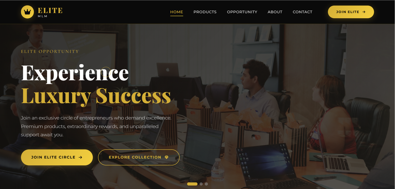 MLM Website Luxury - MLM Template Design for Ecommerce MLM