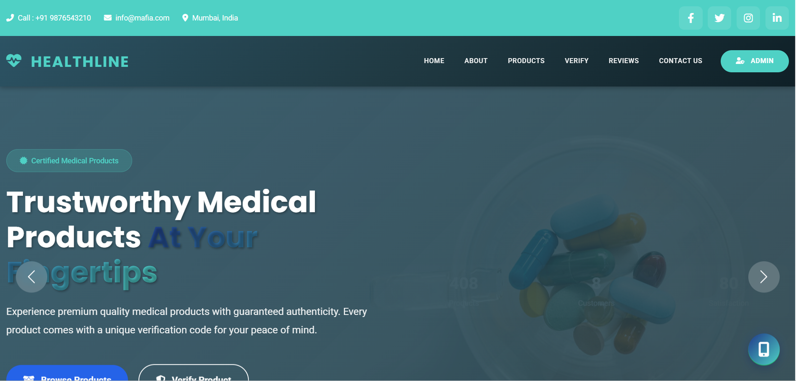 MLM Halth Line Cyan - MLM Template Design for Health & Fitness MLM
