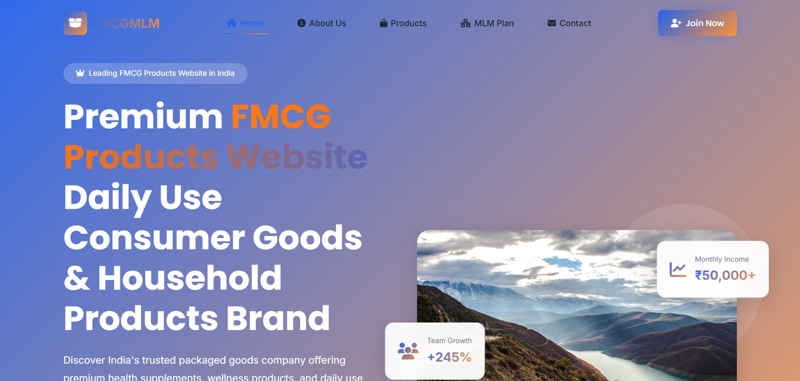 MLM FMCG - MLM Template Design for Health & Fitness MLM