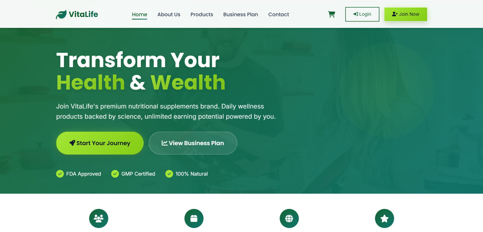 MLM Health Fitness - MLM Template Design for Health & Fitness MLM