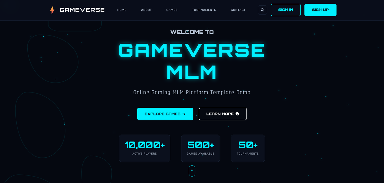 Online Gaming Electric - MLM Template Design for Online Gaming MLM