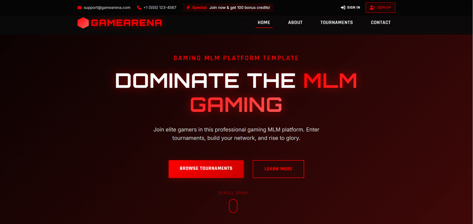 Online Gaming Esport - MLM Template Design for Online Gaming MLM
